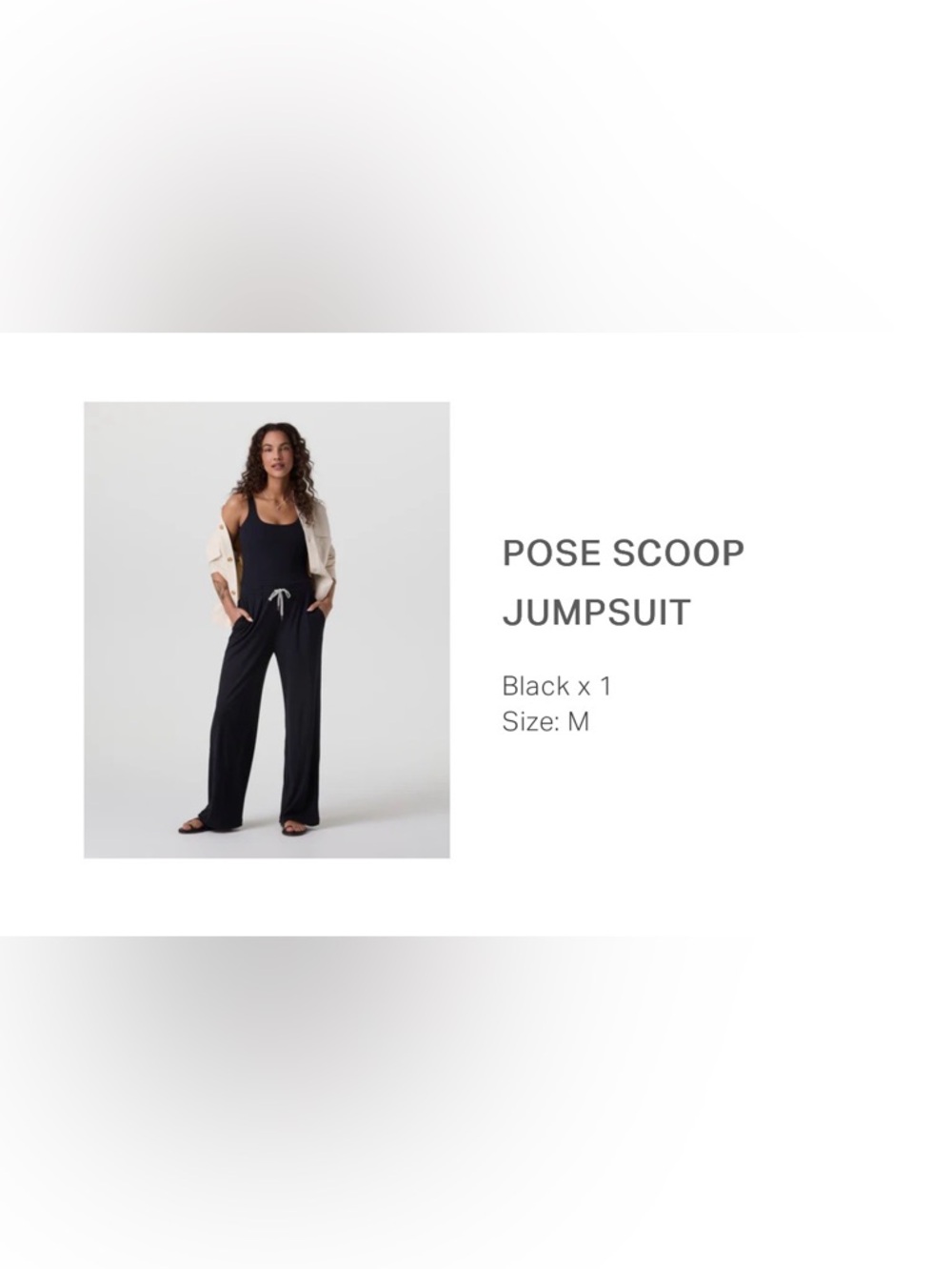 Vuori Pose Scoop Jumpsuit - Black - Picture 6 of 6